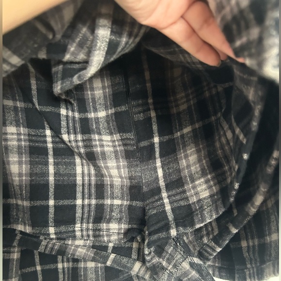 Free People Plaid Serena Micro Skort Black Gray size 8 preppy academia 90s - Picture 7 of 14